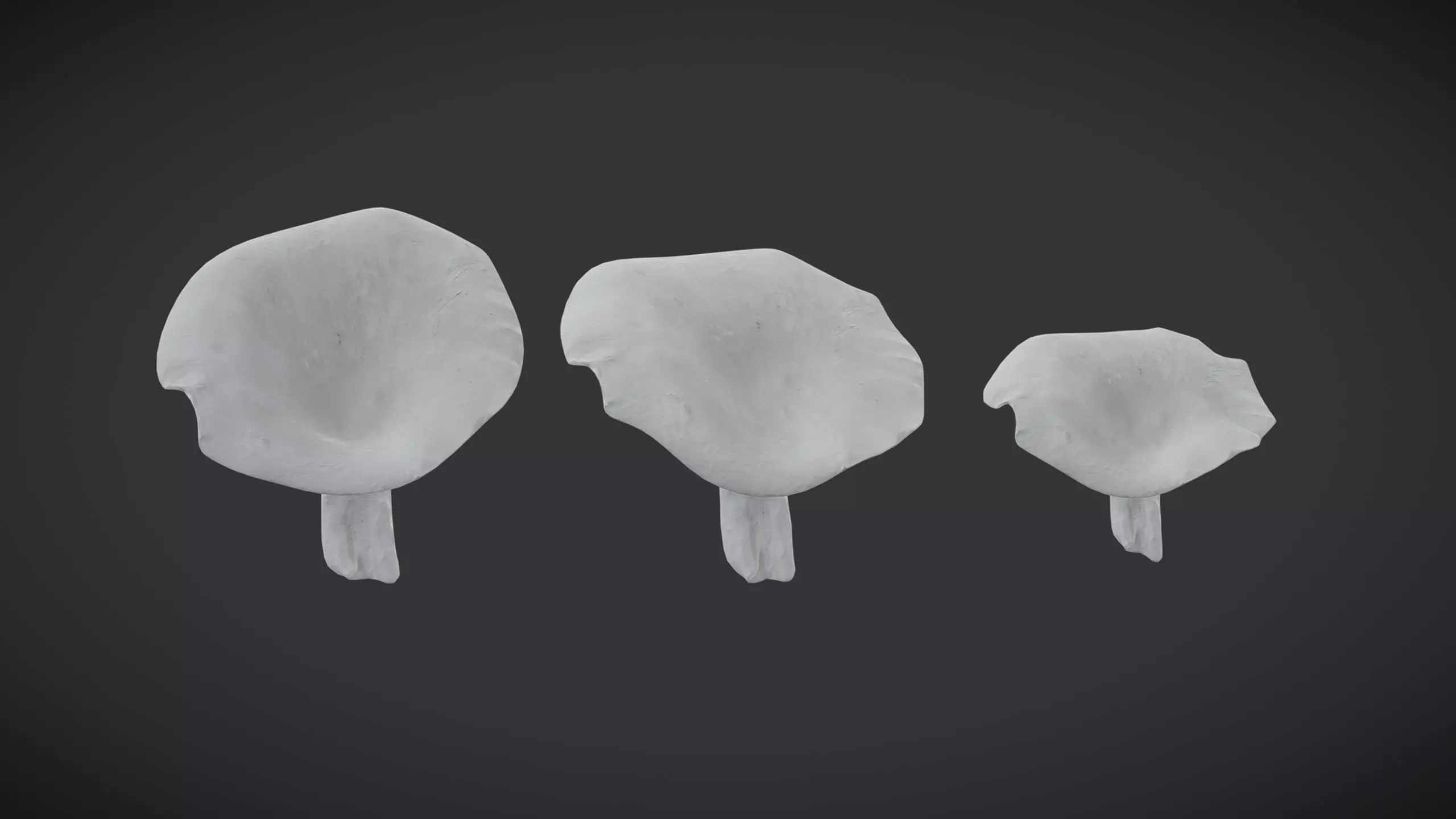 Angels Mushroom Low Poly Low-poly 3D model_0