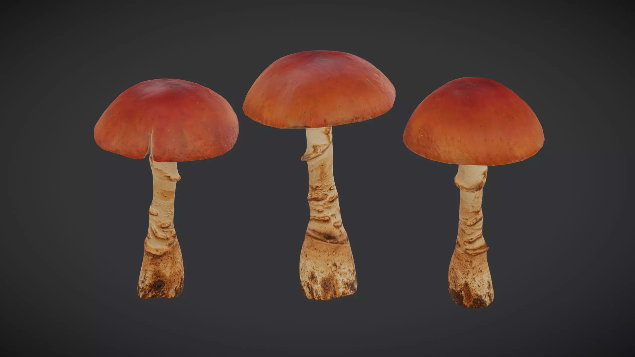 Caesars Mushroom Low Poly Low-poly 3D model_0