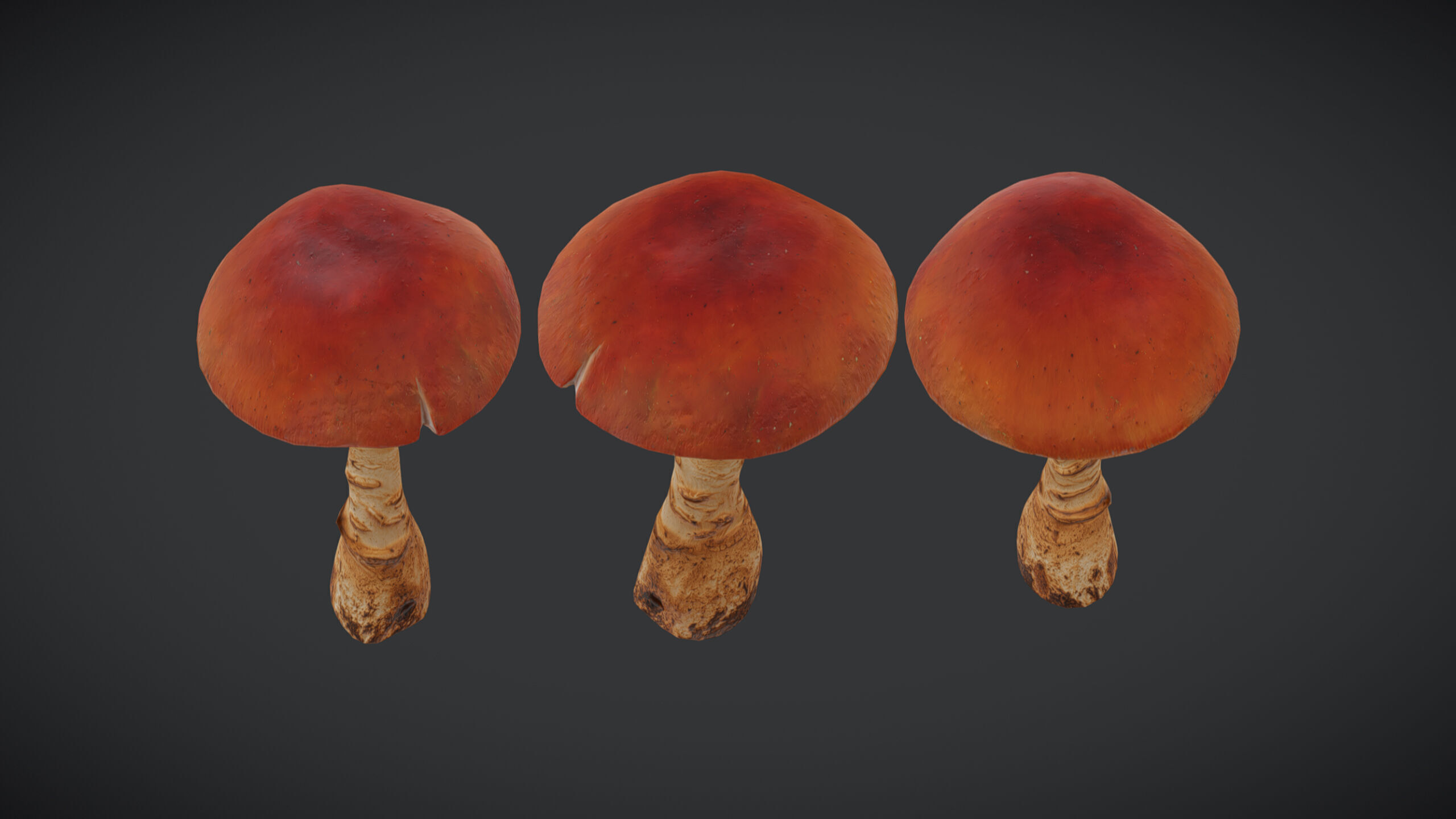 Caesars Mushroom Low Poly Low-poly 3D model_5