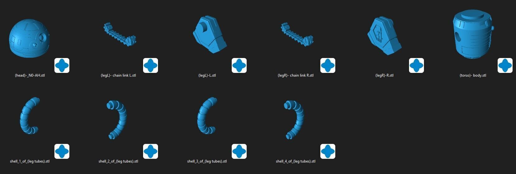 T1M8-LT2 Astromech Droid One12 Scale Articulation Files 3D print model_1