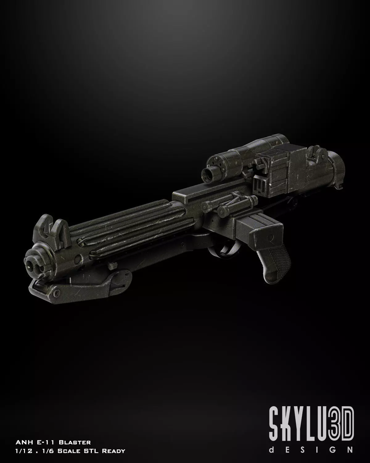 ANH E-11 Blaster One12 and One6 Scale Bundle 3D model_0