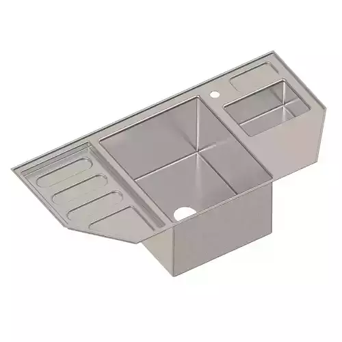 Premium Steel Kitchen Sink 3D print model