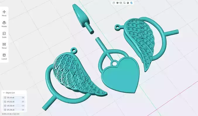 Sparkling Angel Wing Locket with Personalised Heart Shaped Photo