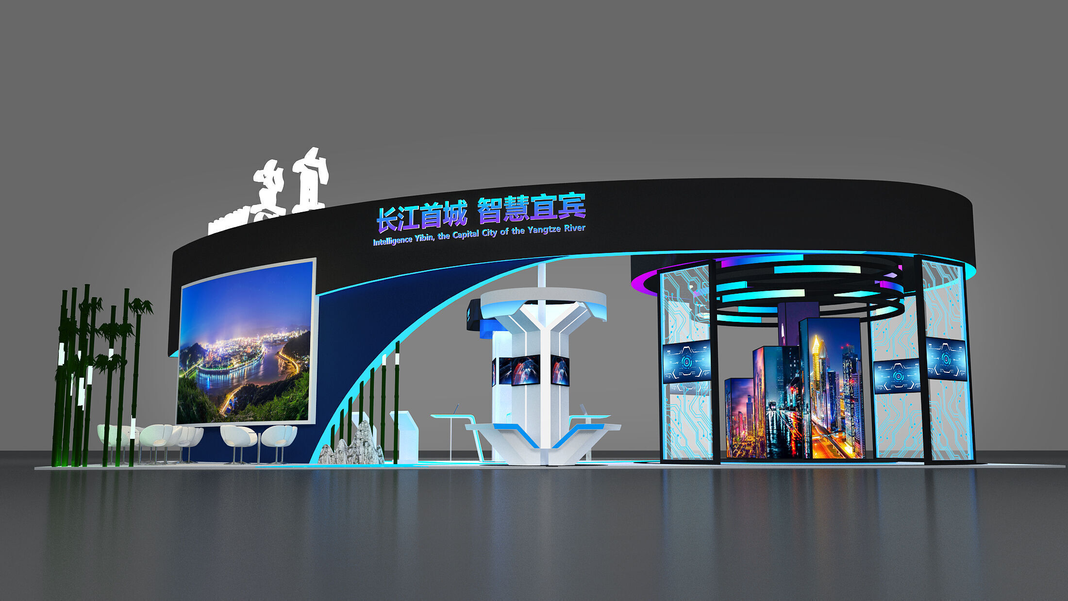 exhibition Low-poly 3D model_6