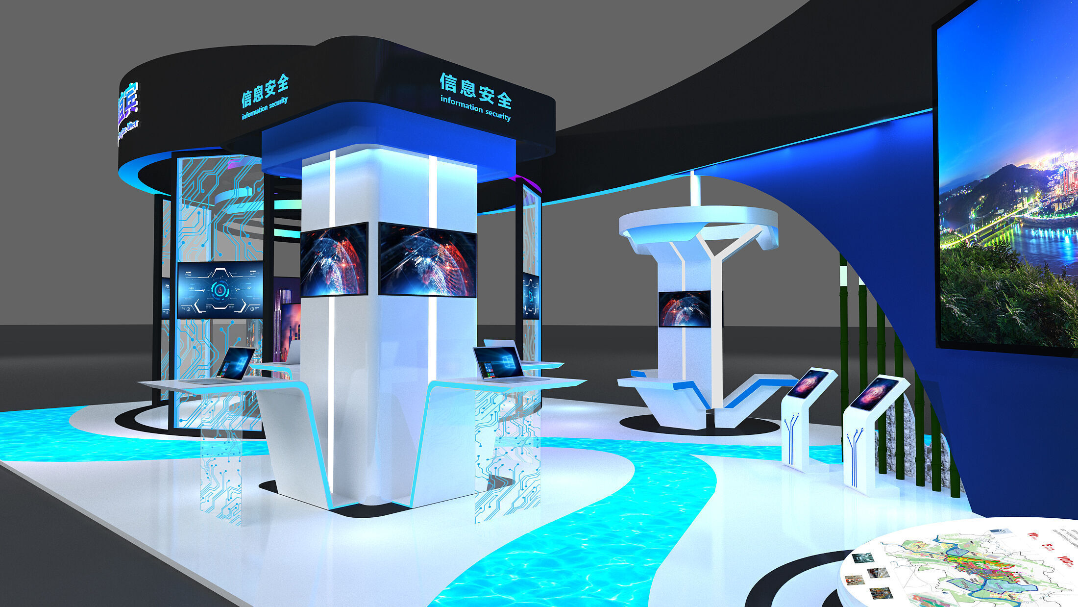 exhibition Low-poly 3D model_3