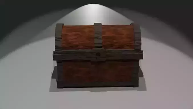 treasure chest  low poloygon 3D model