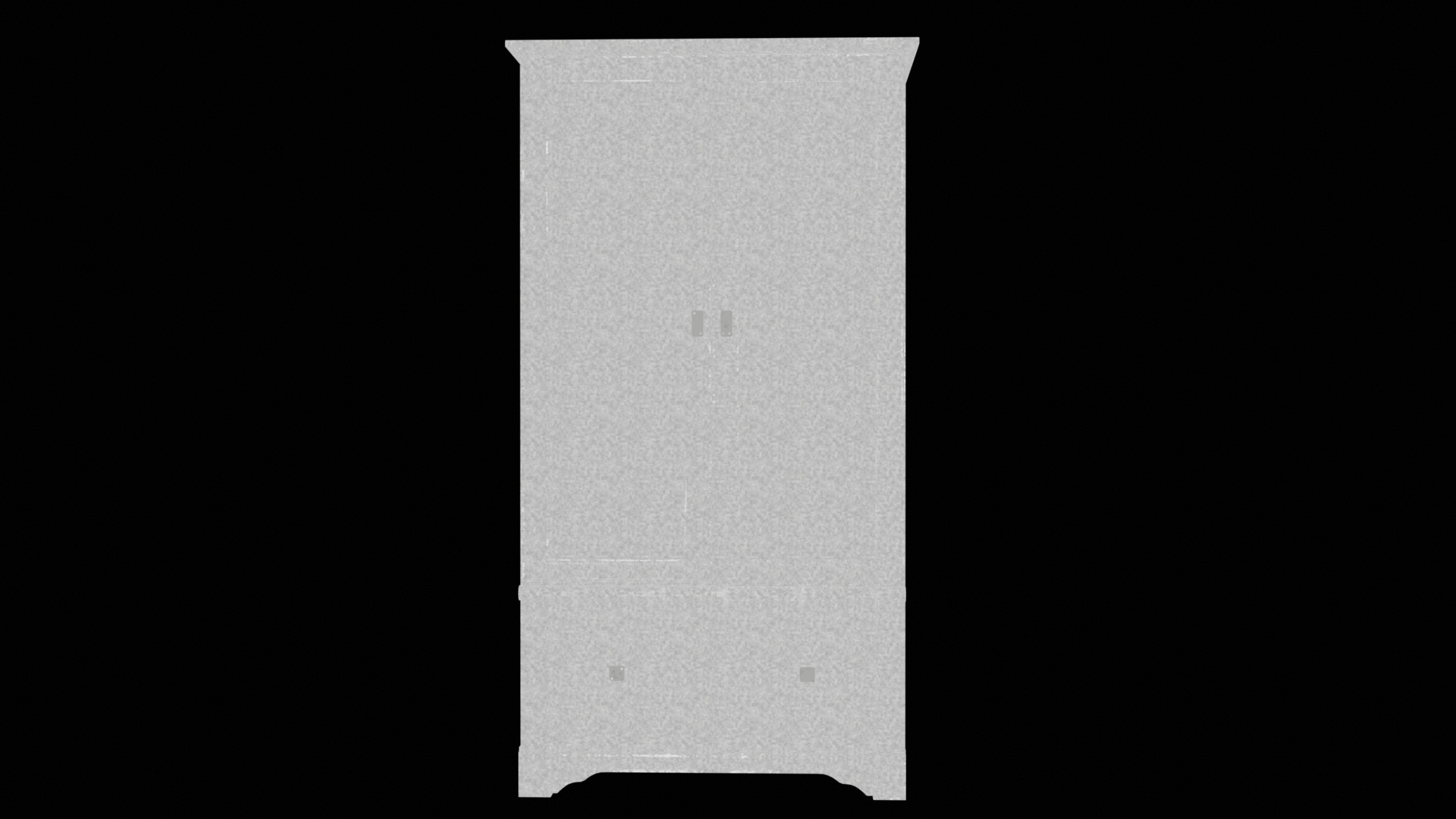 Wooden Almirah Low-poly 3D model_9