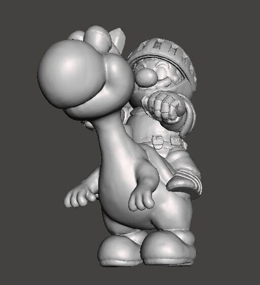 MARIO KNIGHT ON YOSHI MINIATURE MODEL FANTASY GAMES RPG DND 3D print model_7