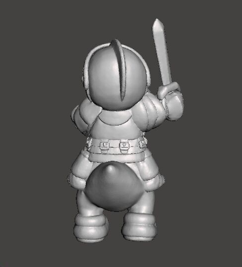 MARIO KNIGHT ON YOSHI MINIATURE MODEL FANTASY GAMES RPG DND 3D print model_5