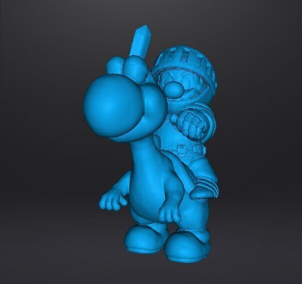 MARIO KNIGHT ON YOSHI MINIATURE MODEL FANTASY GAMES RPG DND 3D print model_8