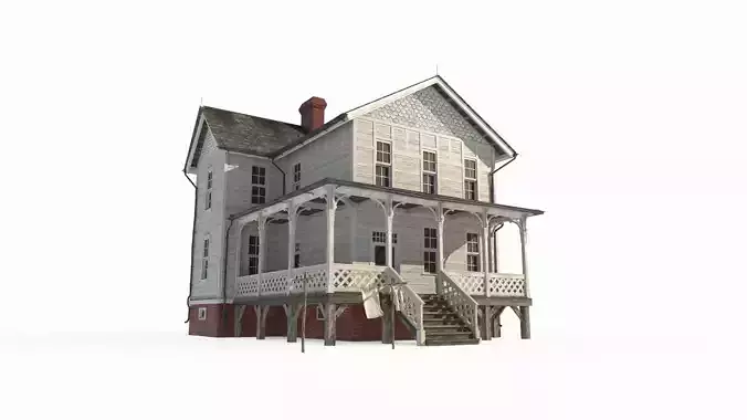 19th century architectural villas 3D model