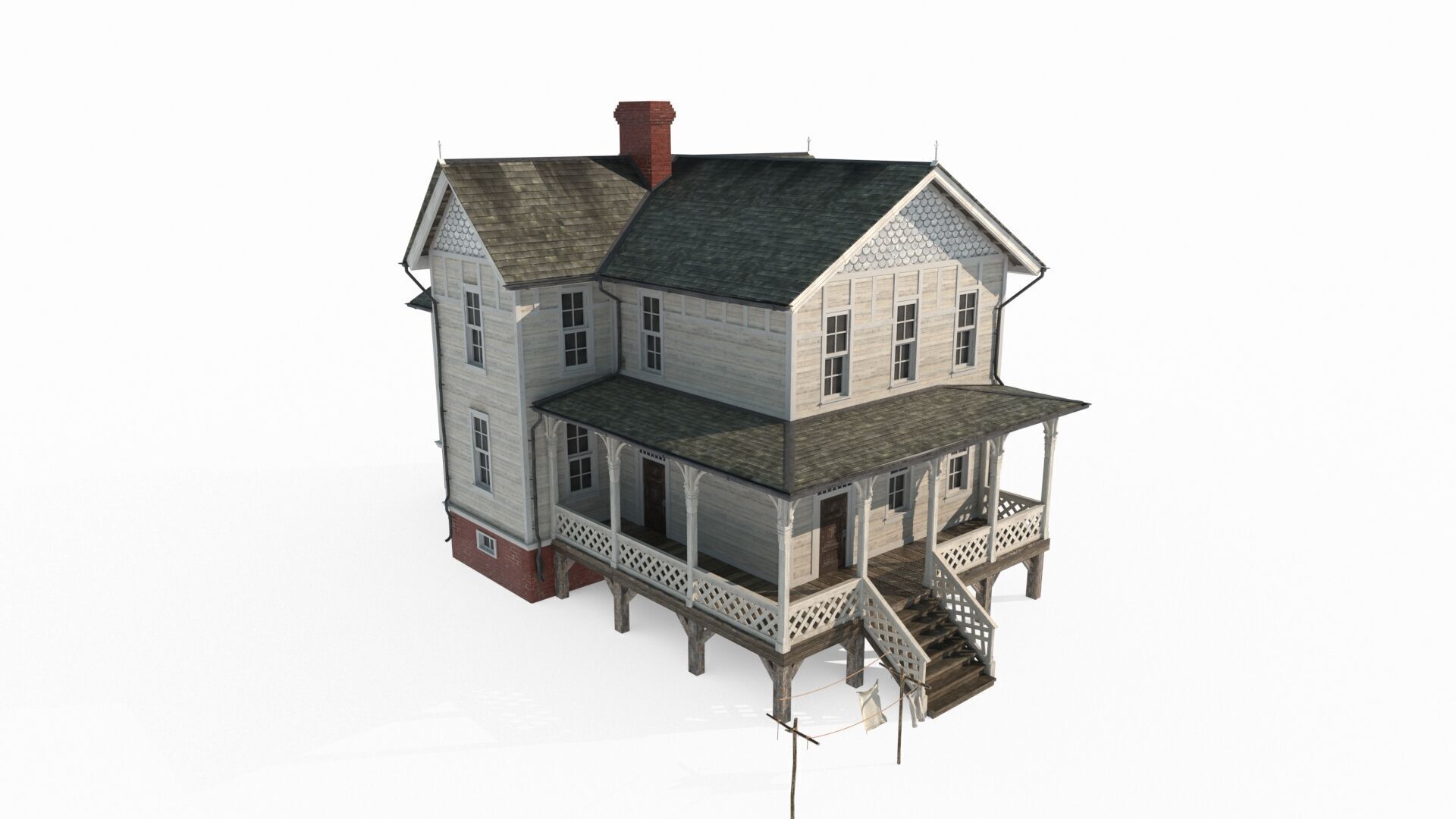 19th century architectural villas 3D model_3