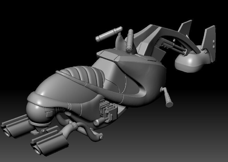 Flare-S Swoop Bike One12 Scale STL Files 3D print model_4