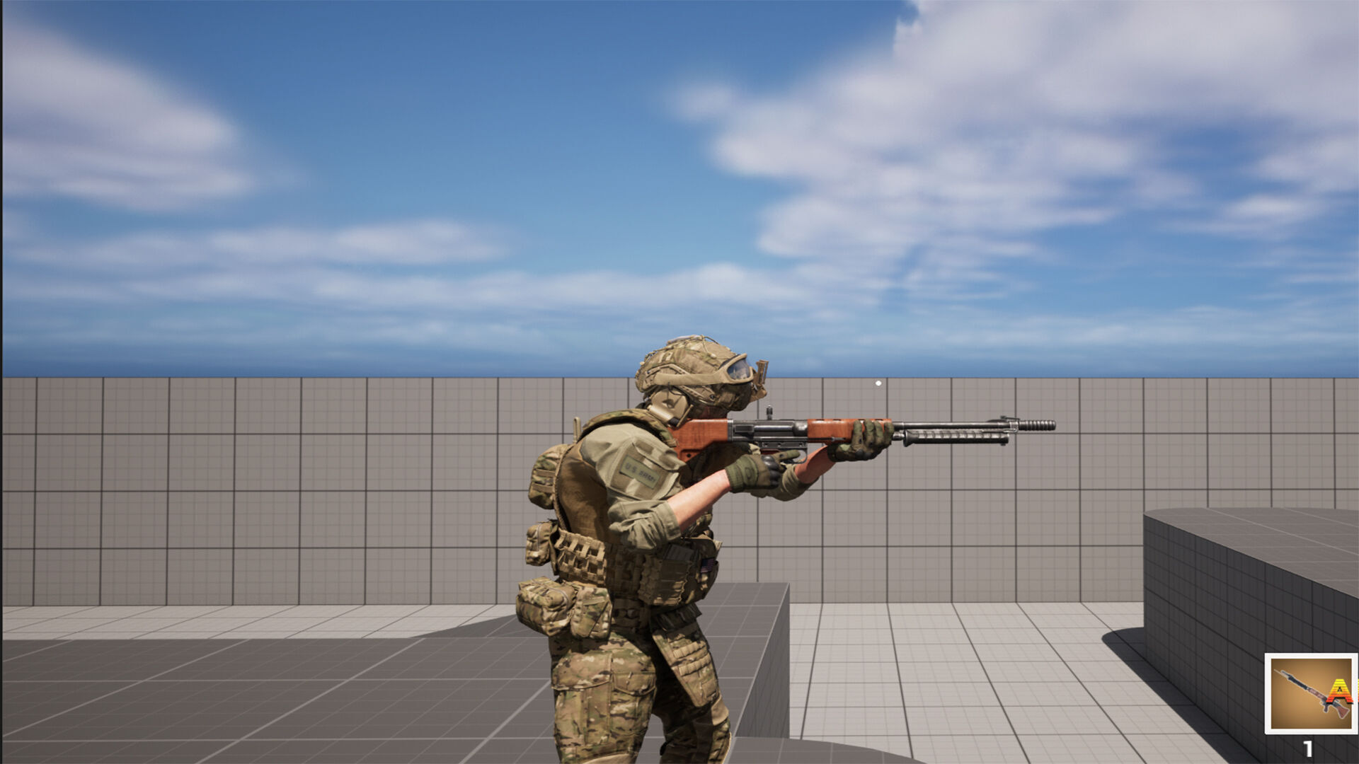 FG42 ww2 Weapon Fps - Tps Low-poly 3D model_16