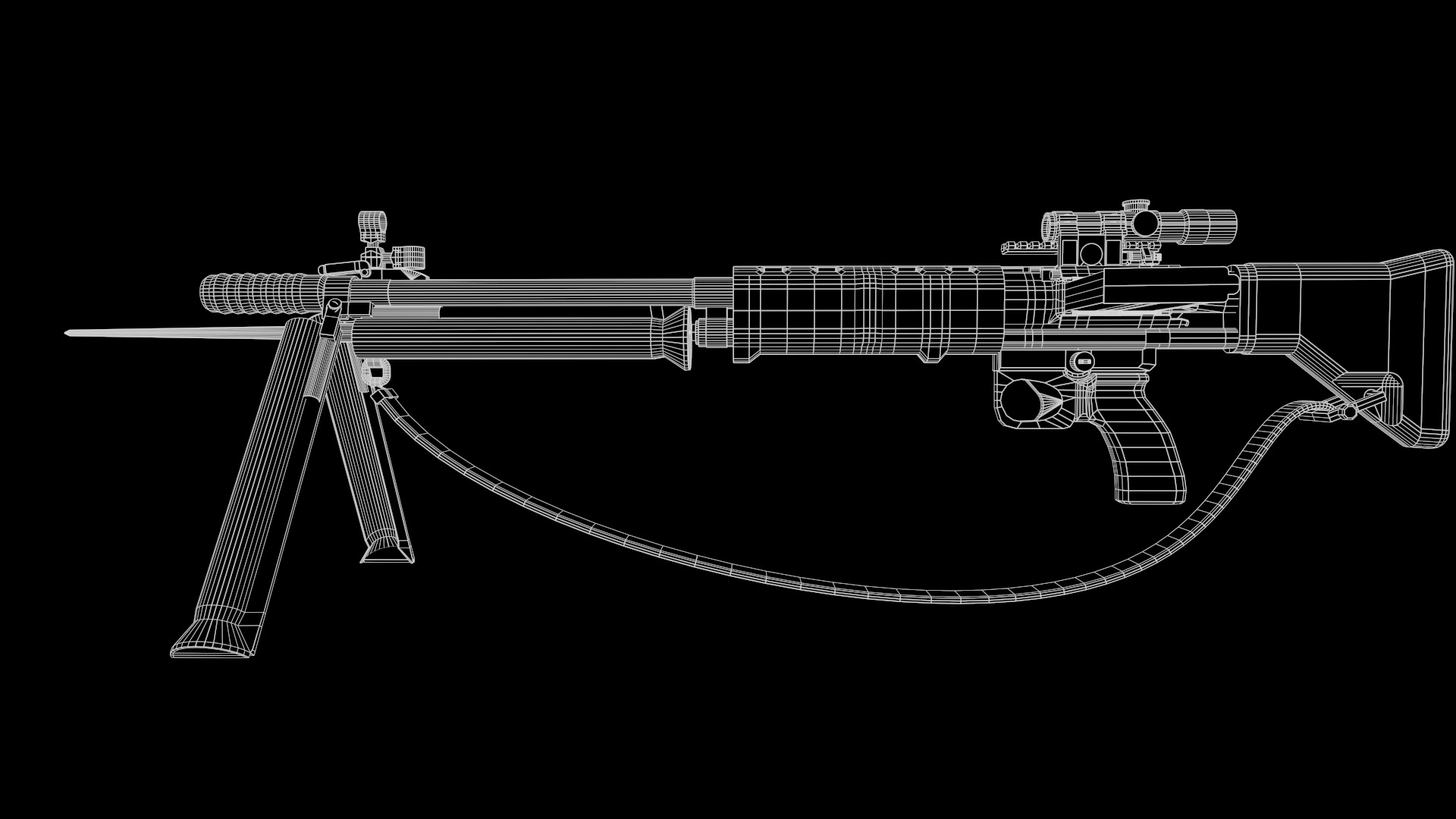 FG42 ww2 Weapon Fps - Tps Low-poly 3D model_18