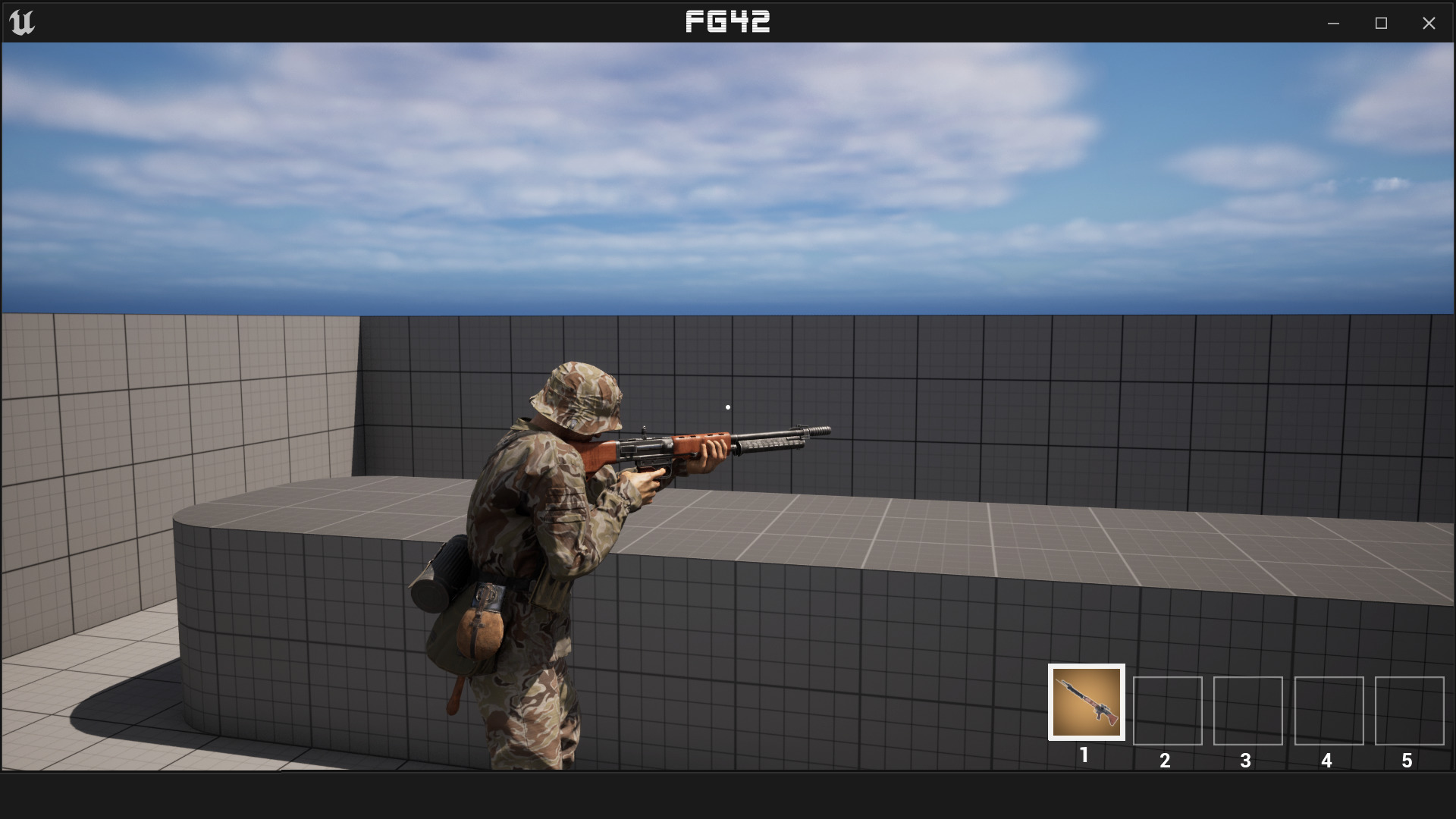 FG42 ww2 Weapon Fps - Tps Low-poly 3D model_12