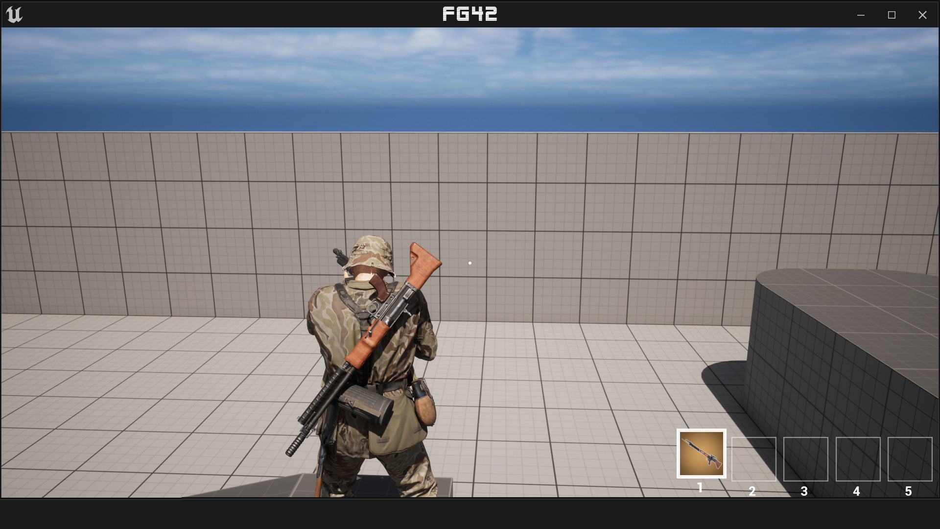 FG42 ww2 Weapon Fps - Tps Low-poly 3D model_13