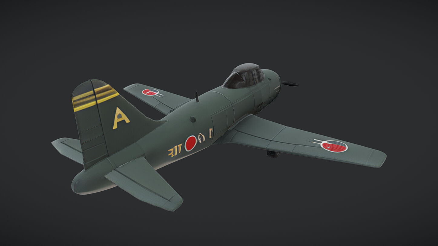 Japanese World War II fighter plane 3D model_26