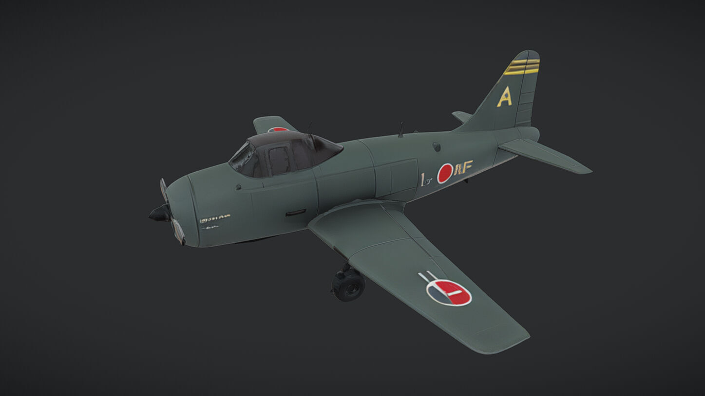 Japanese World War II fighter plane 3D model_22