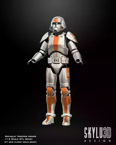 Republic Trooper One12 Scale Custom STL Files