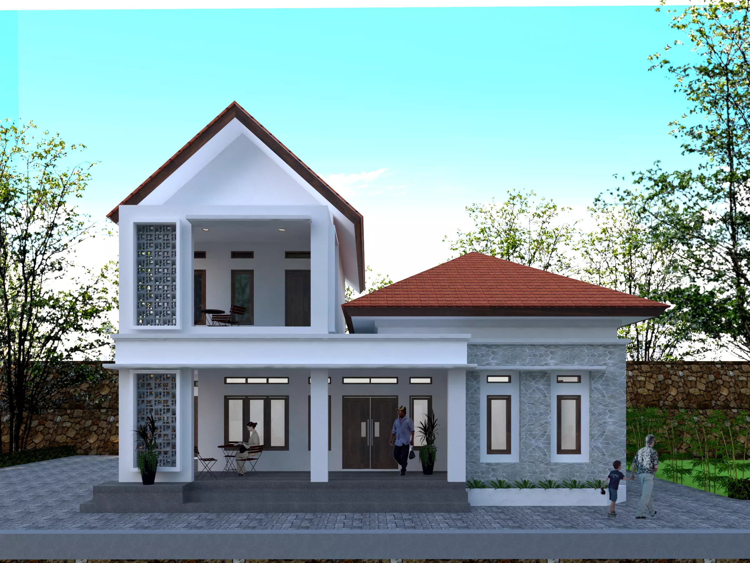 3d home exterior 3D model_0