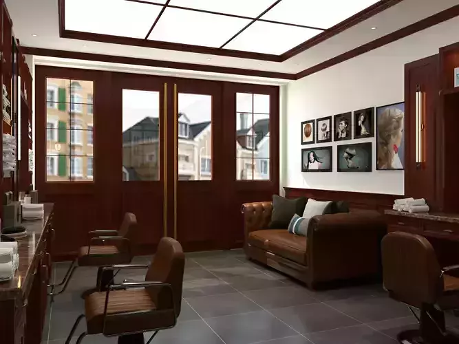 Barber Shop 3D model
