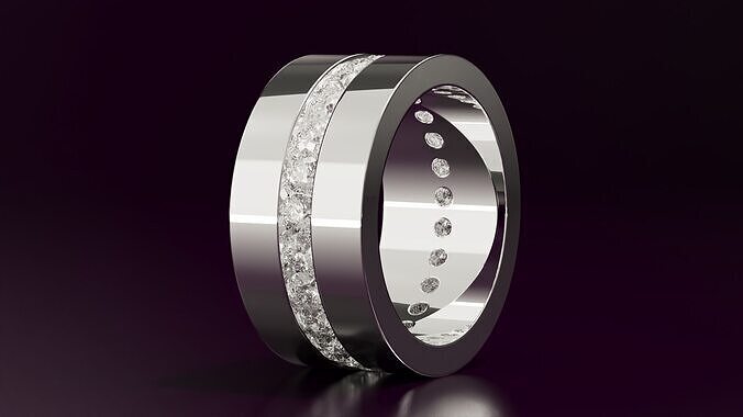 princess cut eternity ring N13 52EU size 3D print model