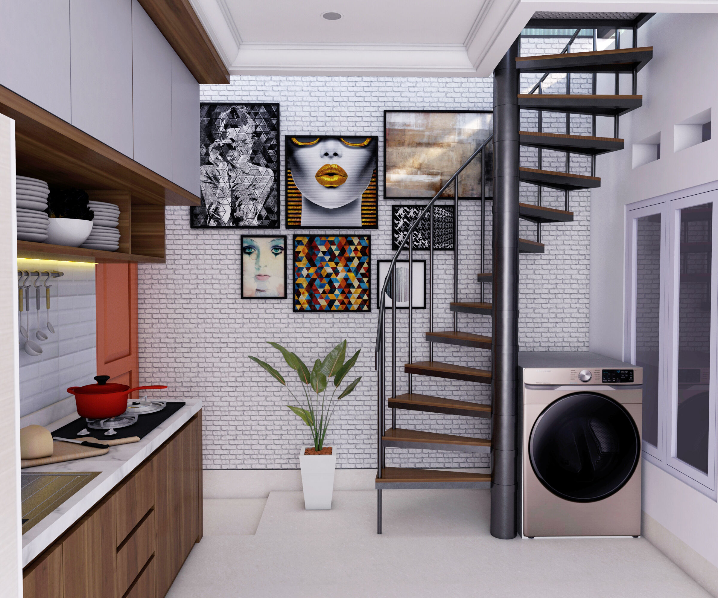interior design kitchen 3D model_3