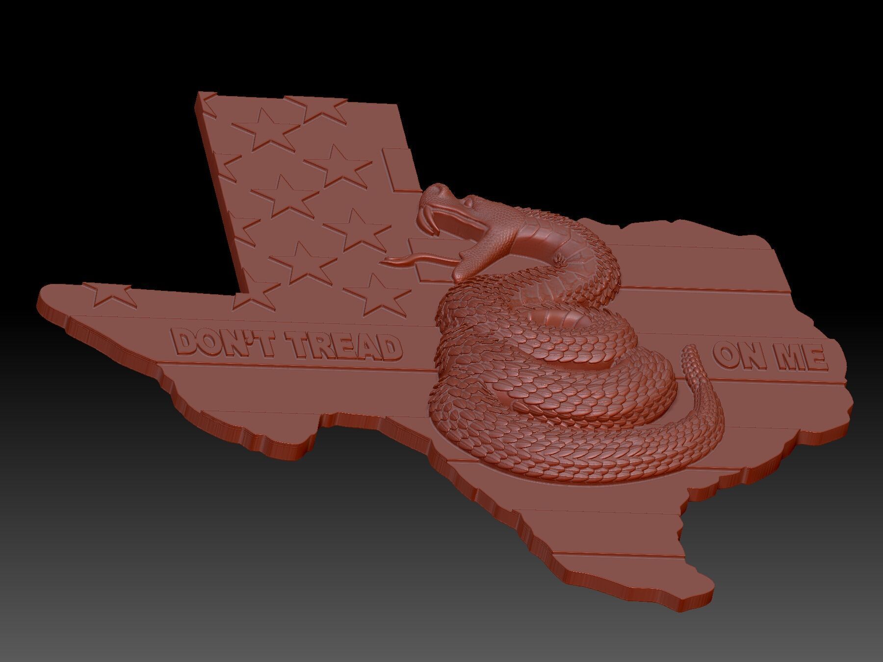 Snake 3D print model_3