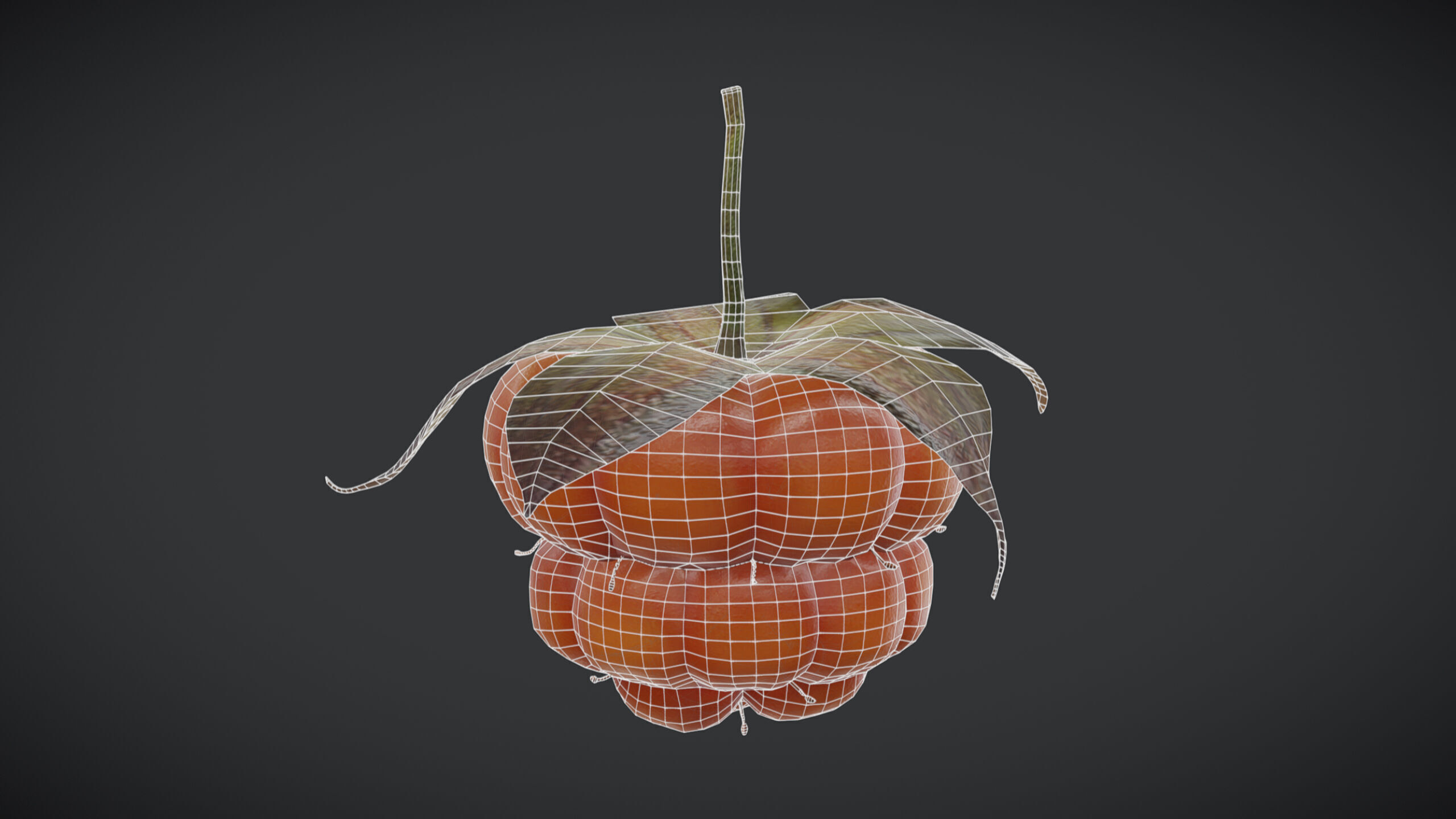 Fruit Cloudberry Low Poly Low-poly 3D model_1