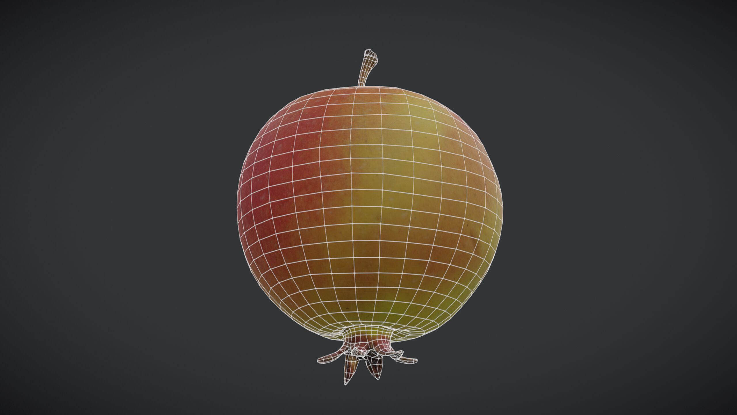 Fruit Crab Apple Low Poly Low-poly 3D model_3