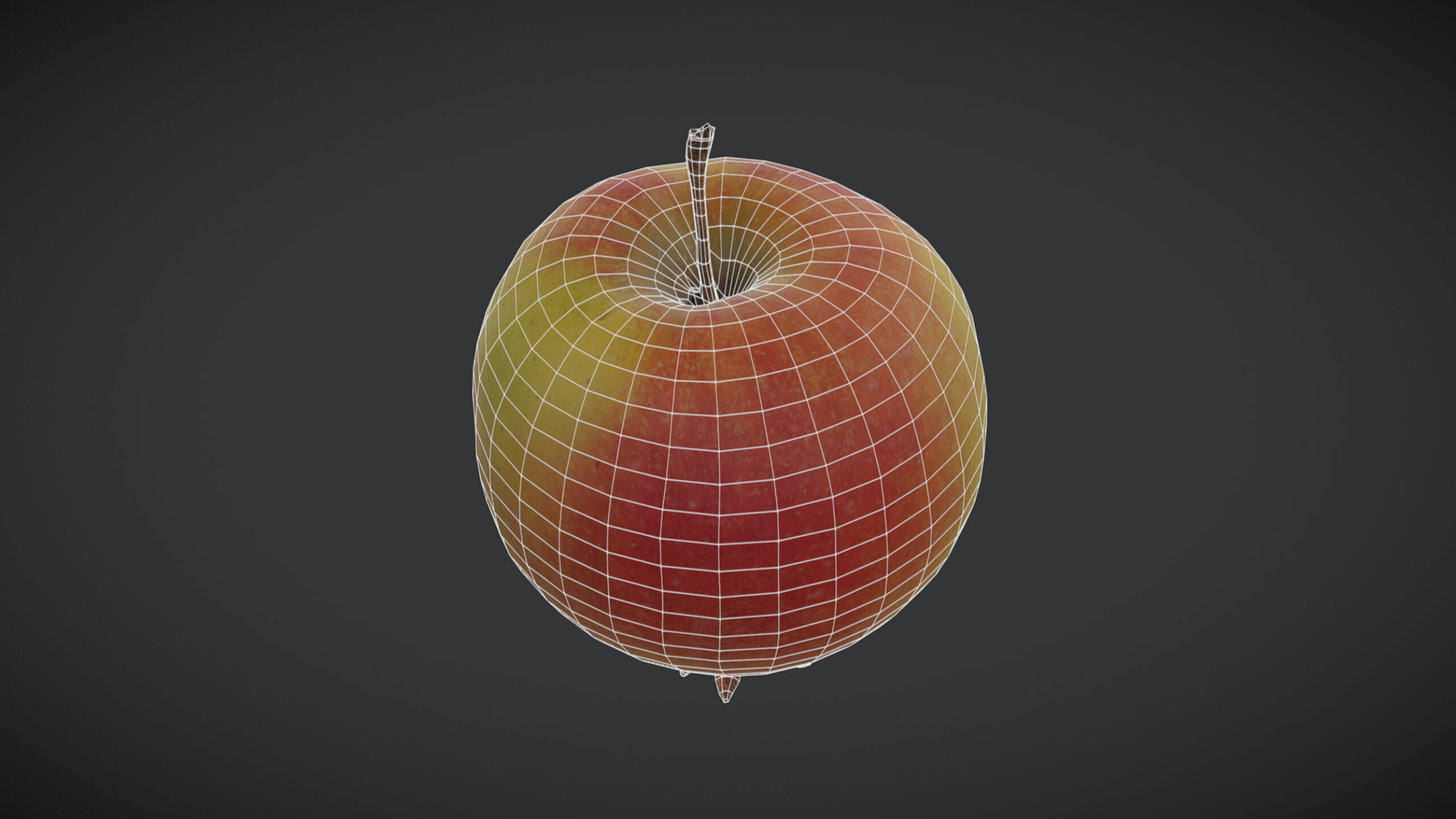 Fruit Crab Apple Low Poly Low-poly 3D model_5