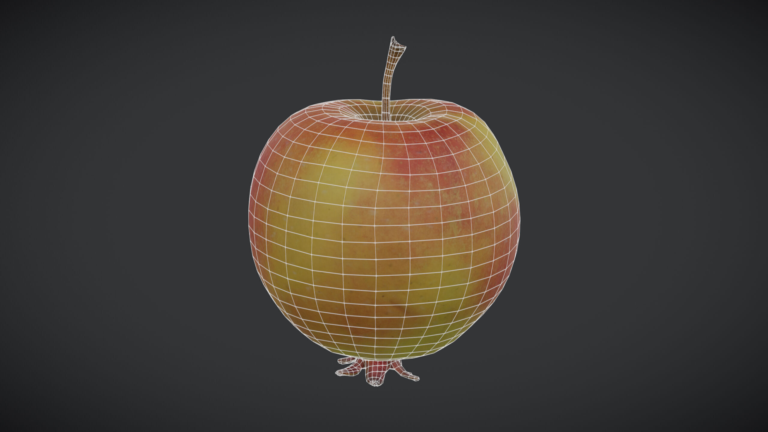 Fruit Crab Apple Low Poly Low-poly 3D model_1