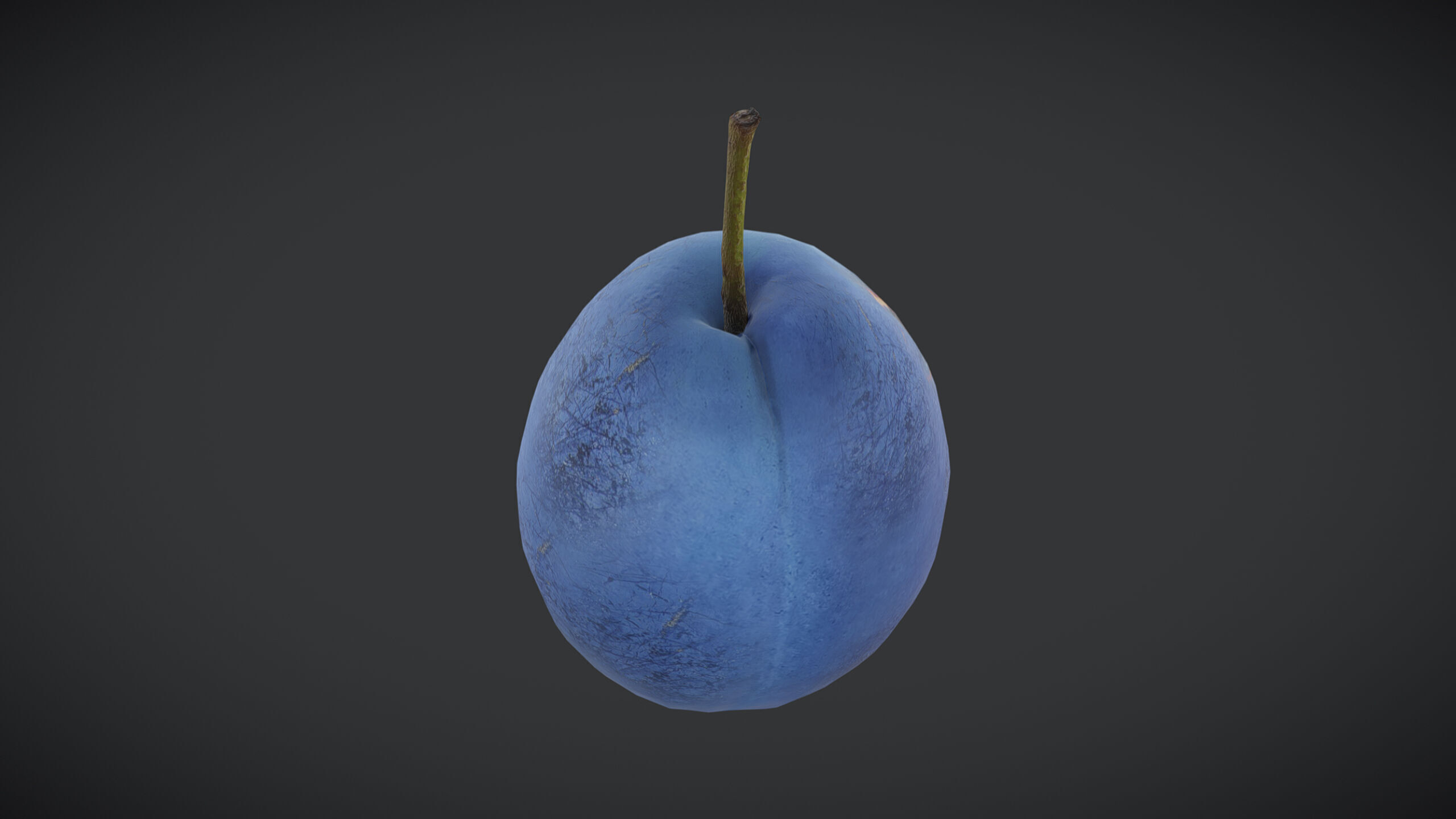 Fruit Damson Low Poly Low-poly 3D model_5