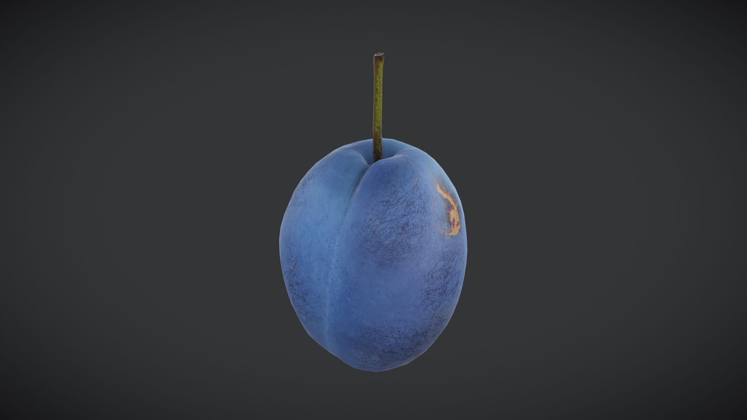 Fruit Damson Low Poly Low-poly 3D model_2