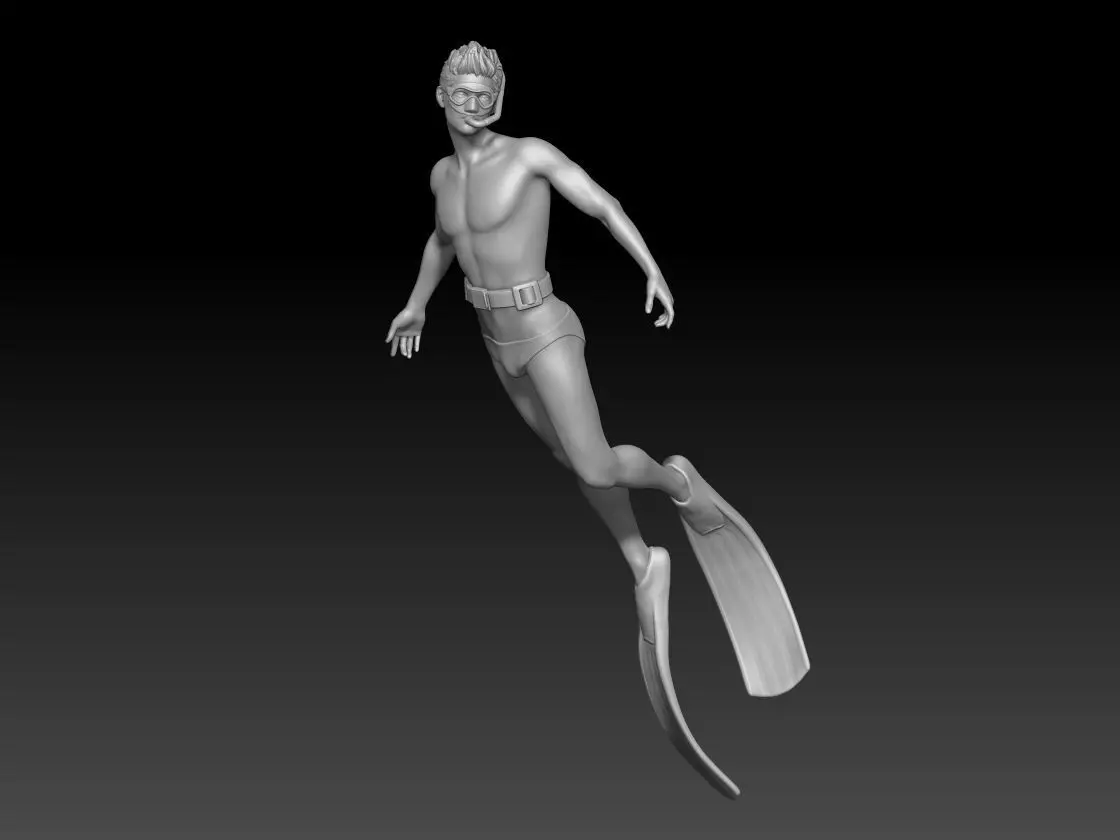snorkeling 2025 boy 1 3D print model