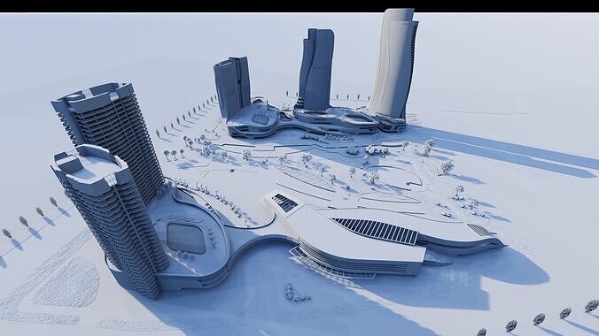 City-Modern City- Urban 3D model 4