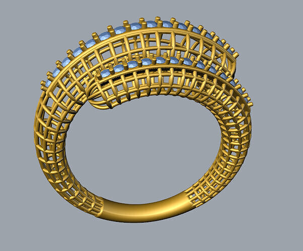 beautiful bend goldring 3D print model