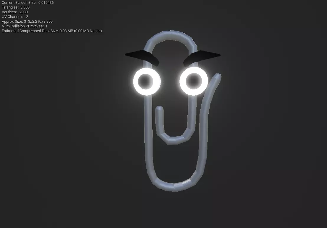 Clippy Easter Egg Free 3D model_0