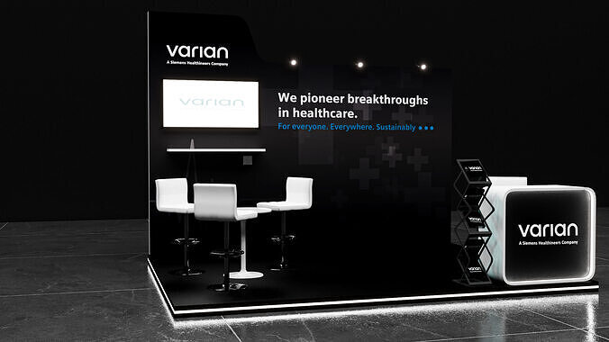 two simple of booth 3x4 and 4x4 3D model 6
