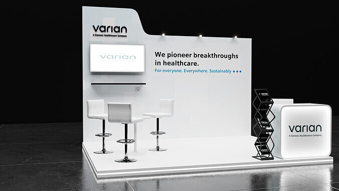 two simple of booth 3x4 and 4x4 3D model 7