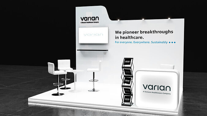 two simple of booth 3x4 and 4x4 3D model 5