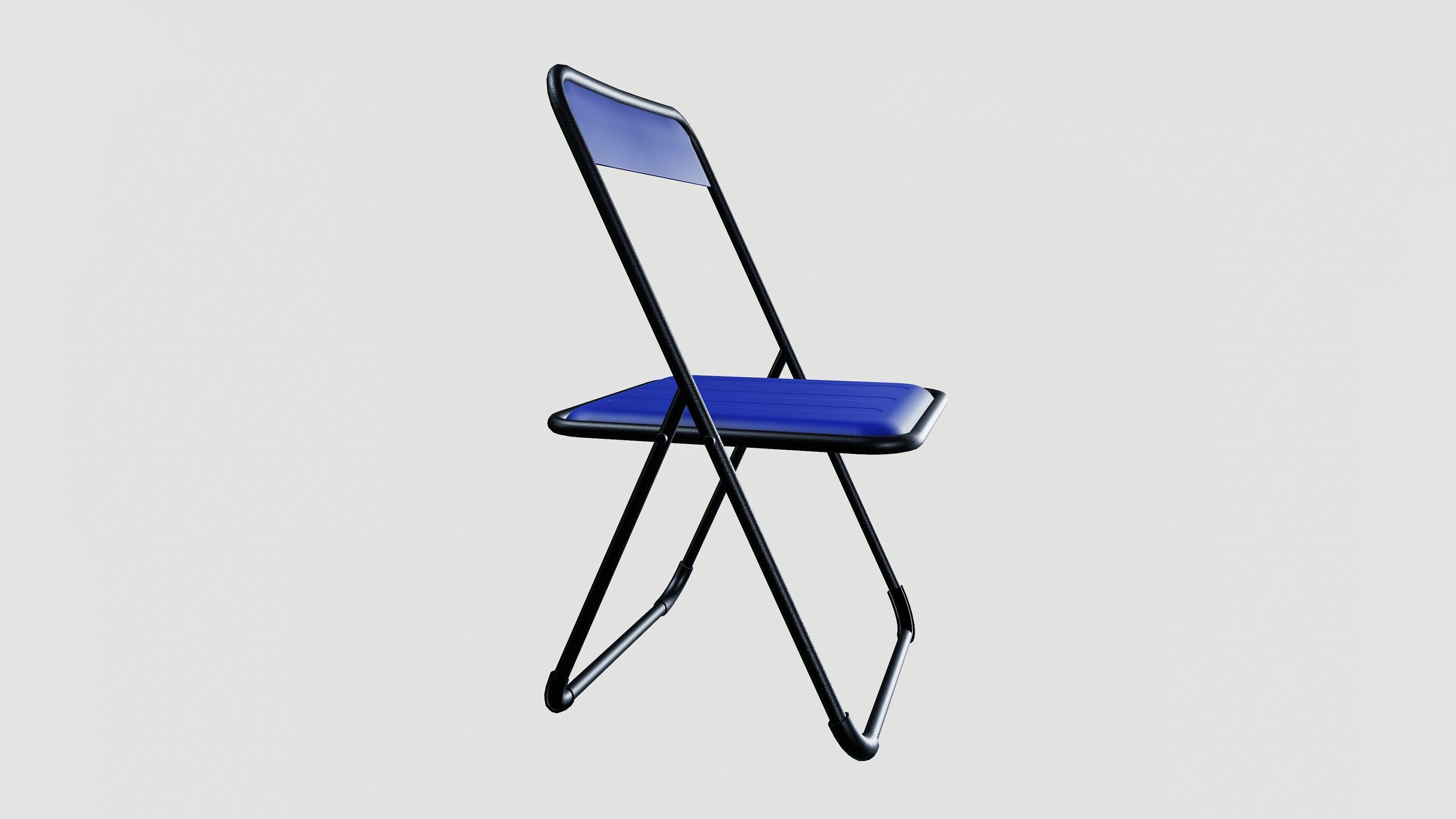 Folding chair 3D model_2