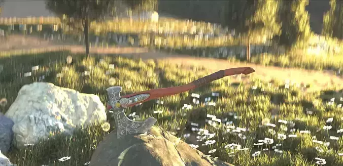 Leviathan Axe  High-Quality Game-Ready 3D Model