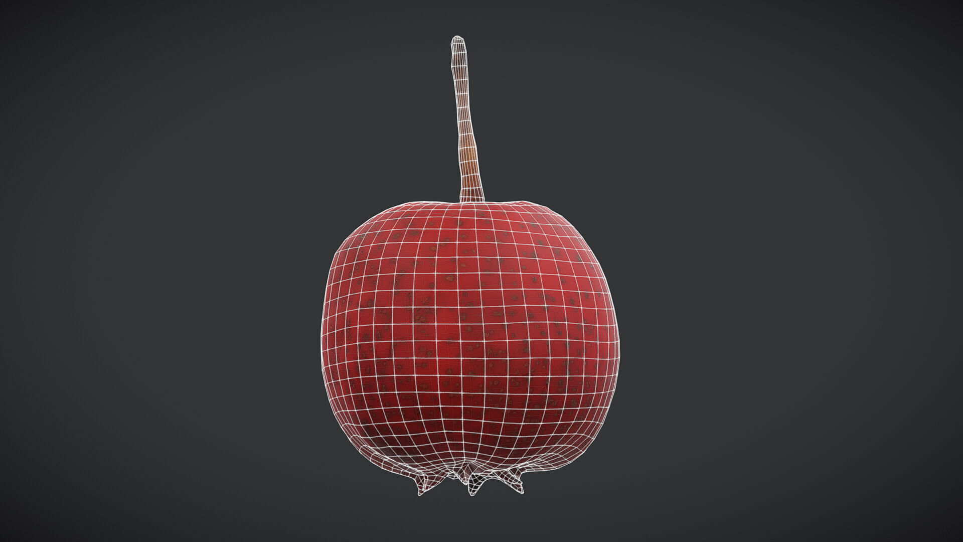 Fruit Hawthorn Low Poly Low-poly 3D model_5