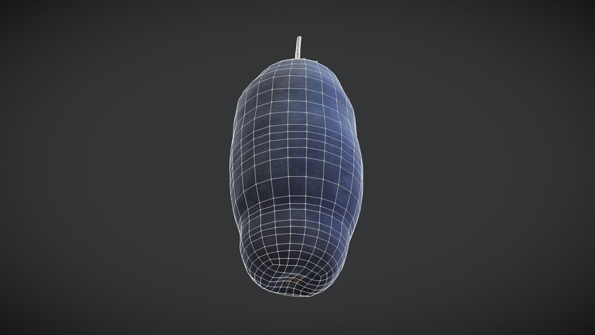 Fruit Honeyberry Low Poly Low-poly 3D model_3