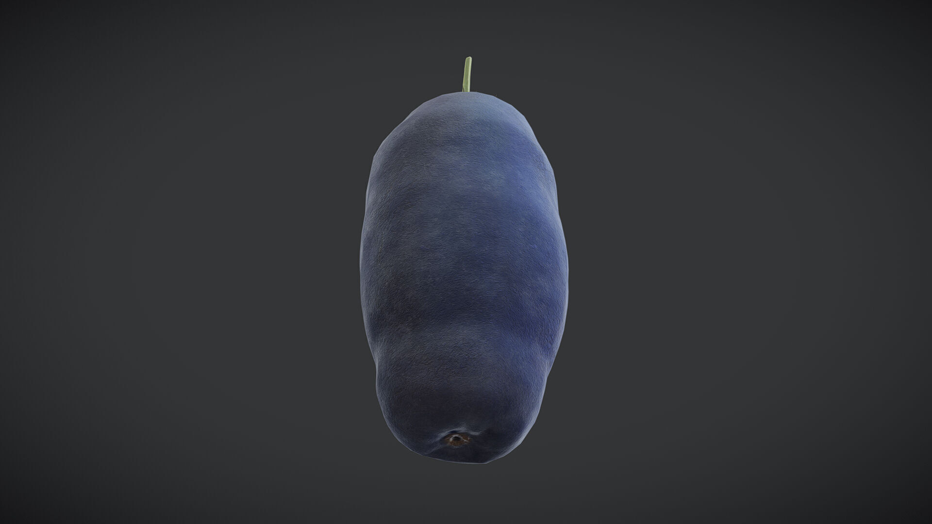 Fruit Honeyberry Low Poly Low-poly 3D model_2