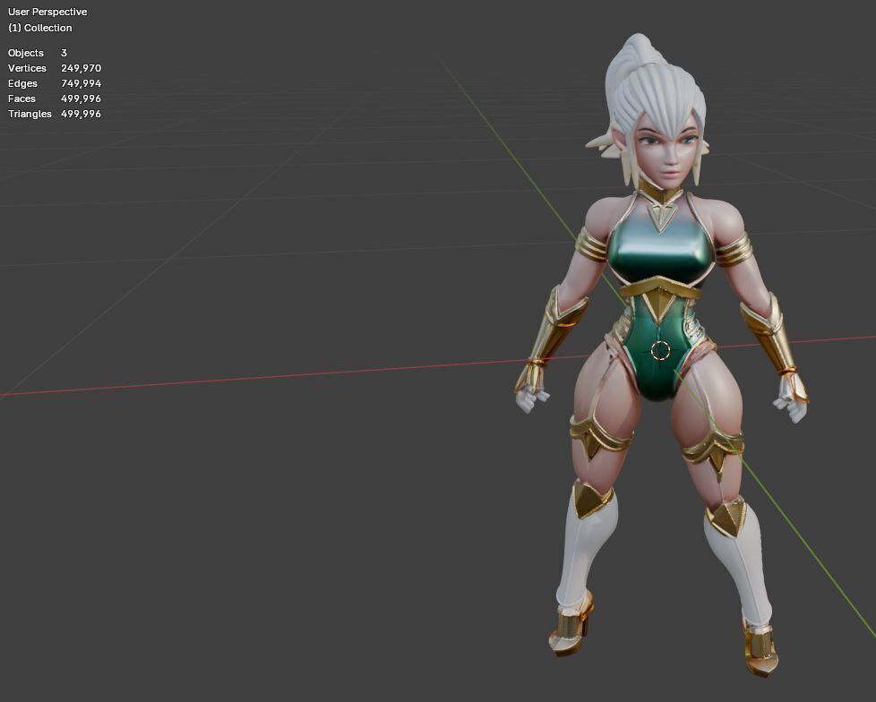 Sabrina Planet X Ambassador Rigged Stylized Sci-Fi Fantasy 3D model_15