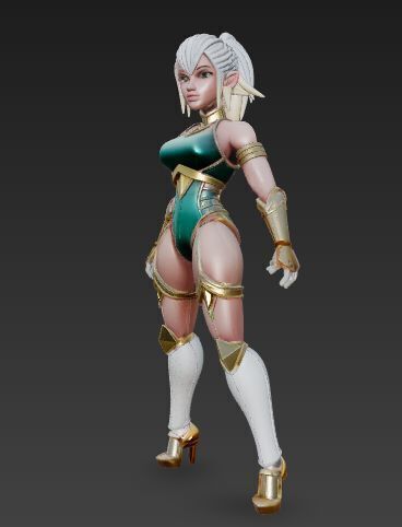 Sabrina Planet X Ambassador Rigged Stylized Sci-Fi Fantasy 3D model_7
