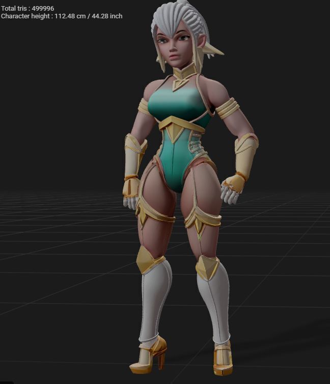 Sabrina Planet X Ambassador Rigged Stylized Sci-Fi Fantasy 3D model_14